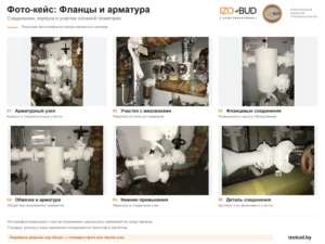 Фланцевые соединения и корпуса трубопроводной арматуры с покрытием IZOBUD.